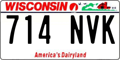 WI license plate 714NVK