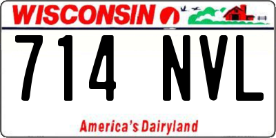 WI license plate 714NVL