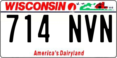 WI license plate 714NVN