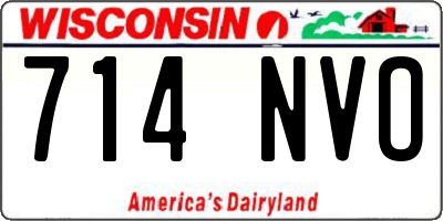 WI license plate 714NVO