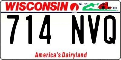 WI license plate 714NVQ