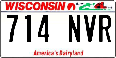 WI license plate 714NVR