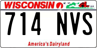 WI license plate 714NVS