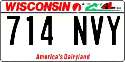 WI license plate 714NVY