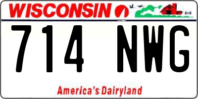 WI license plate 714NWG