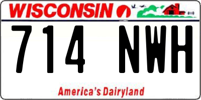 WI license plate 714NWH