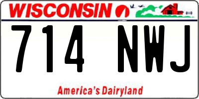WI license plate 714NWJ