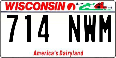 WI license plate 714NWM