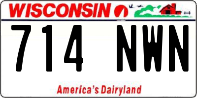WI license plate 714NWN