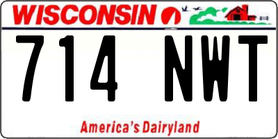 WI license plate 714NWT