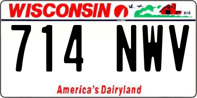 WI license plate 714NWV