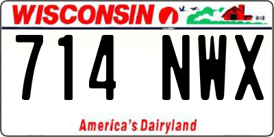 WI license plate 714NWX