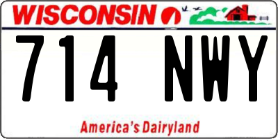 WI license plate 714NWY