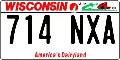 WI license plate 714NXA