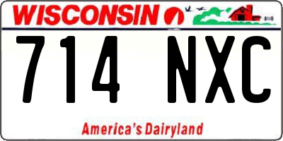 WI license plate 714NXC