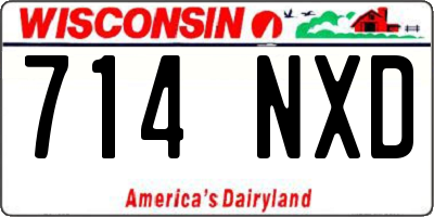 WI license plate 714NXD