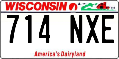 WI license plate 714NXE