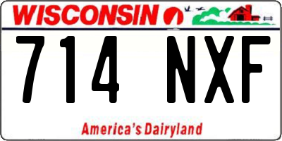 WI license plate 714NXF