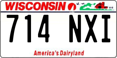 WI license plate 714NXI
