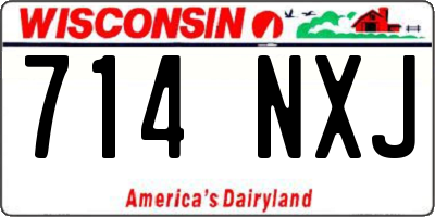 WI license plate 714NXJ
