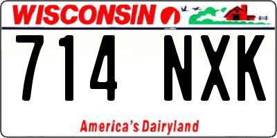 WI license plate 714NXK