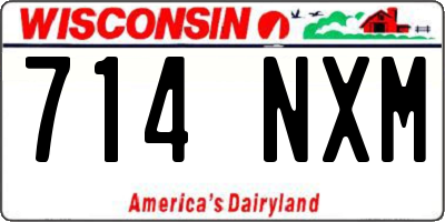 WI license plate 714NXM