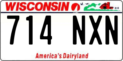 WI license plate 714NXN
