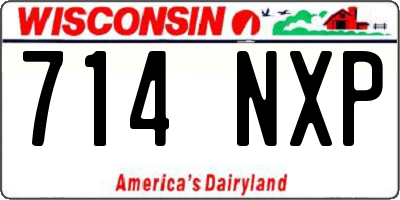 WI license plate 714NXP