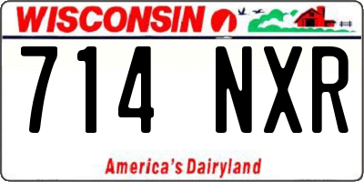 WI license plate 714NXR
