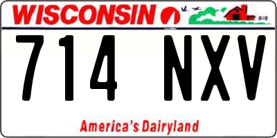 WI license plate 714NXV
