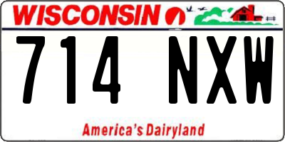 WI license plate 714NXW