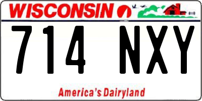 WI license plate 714NXY