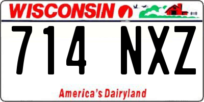 WI license plate 714NXZ