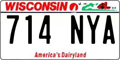 WI license plate 714NYA