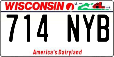 WI license plate 714NYB