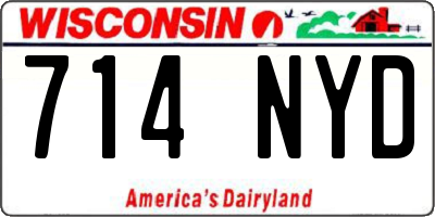 WI license plate 714NYD