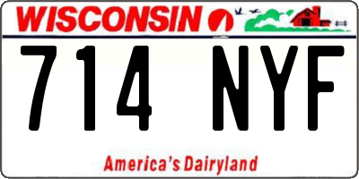 WI license plate 714NYF