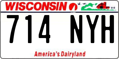 WI license plate 714NYH
