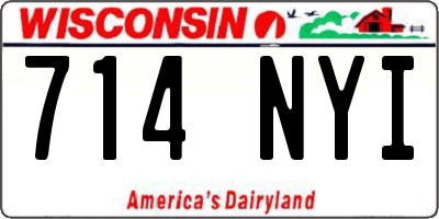 WI license plate 714NYI