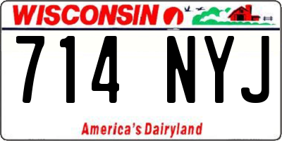 WI license plate 714NYJ