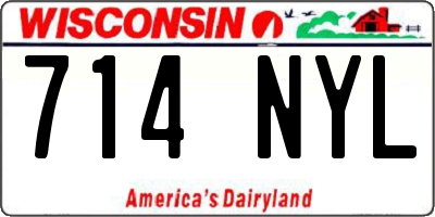 WI license plate 714NYL