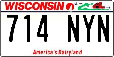 WI license plate 714NYN