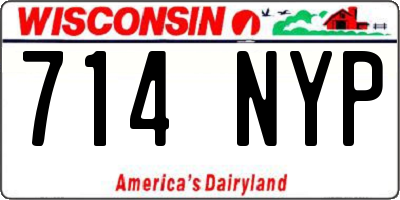 WI license plate 714NYP