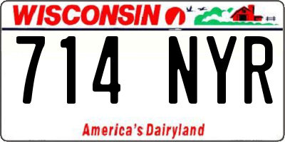WI license plate 714NYR