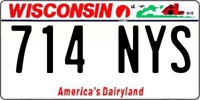 WI license plate 714NYS