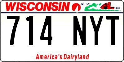 WI license plate 714NYT