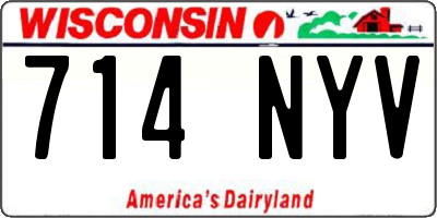 WI license plate 714NYV