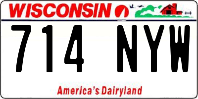 WI license plate 714NYW