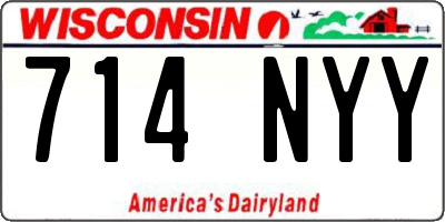WI license plate 714NYY