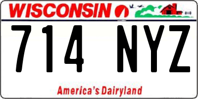 WI license plate 714NYZ